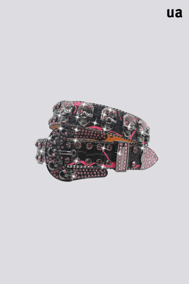 Women's and men's rhinestone belt