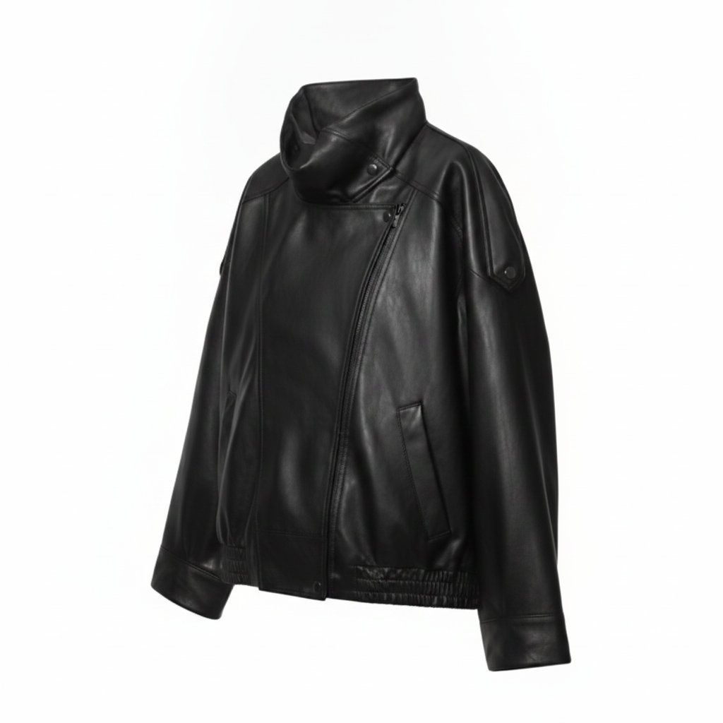 Faux Leather Short Jacket