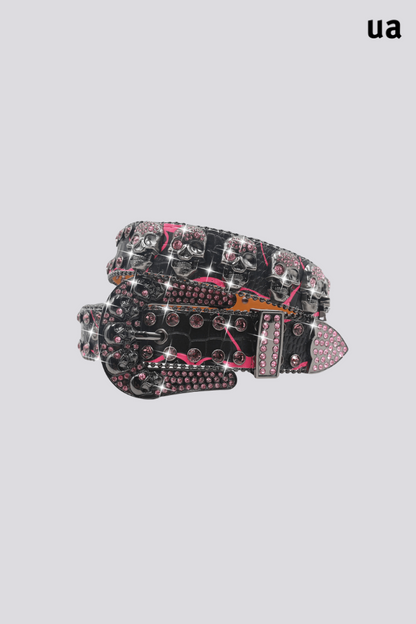 Women's and men's rhinestone belt