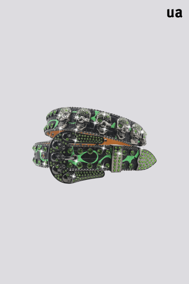Women's and men's rhinestone belt