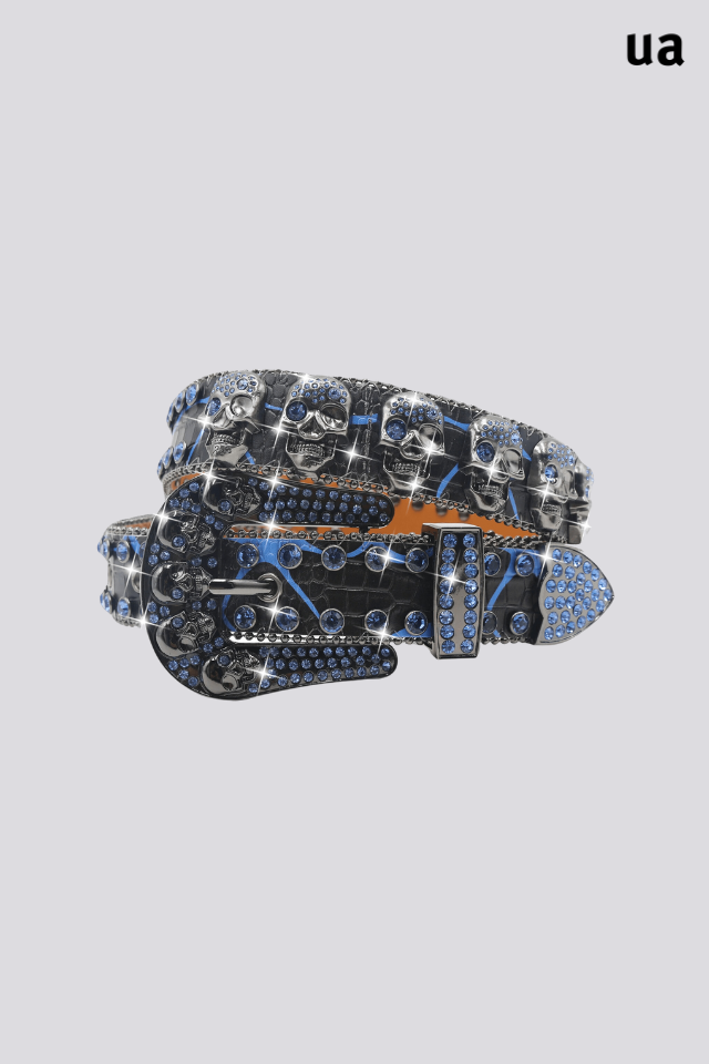 Women's and men's rhinestone belt