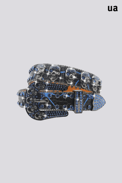 Women's and men's rhinestone belt