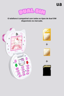 Celular flip Hello Kitty