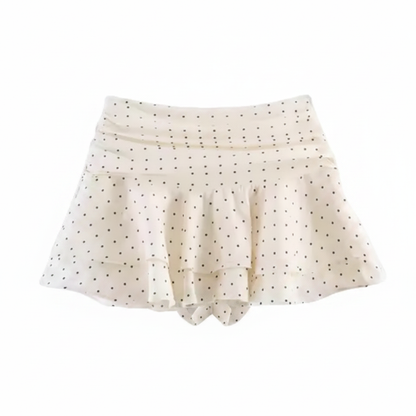 women's polka dot mini skirt