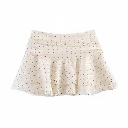 women's polka dot mini skirt