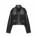 Faux Leather Short Jacket